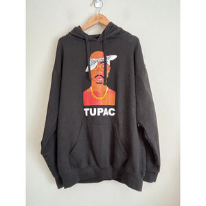 Tupac Shakur x Cross Colours Vintage Rap SWAG - Hoodie Size Large - Made In USA